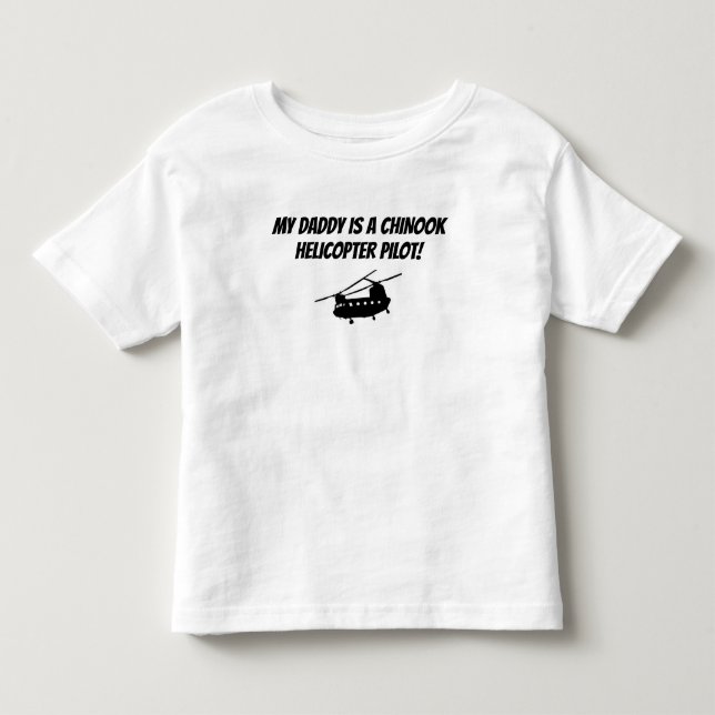 Camiseta De Bebé Niños Pequeños Chinook Papi Helicóptero Militar (Anverso)