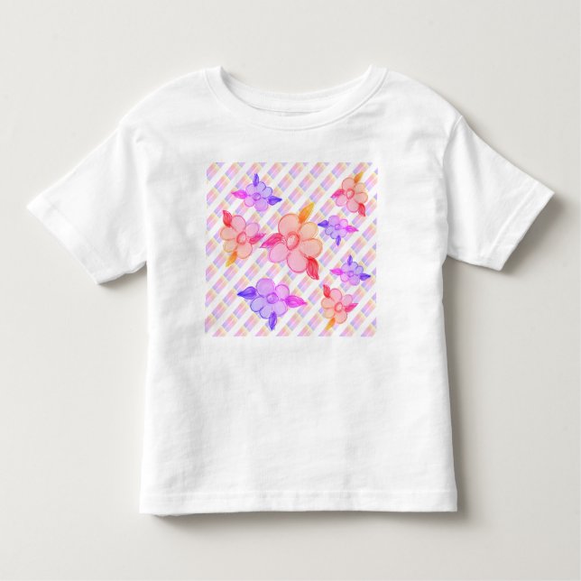 Camiseta De Bebé Niños Pequeños Fancy Tee Con Rosa (Anverso)