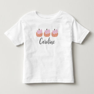 Camiseta De Bebé Niños pequeños Naranjas Chica Gingham Pumpkin Coqu