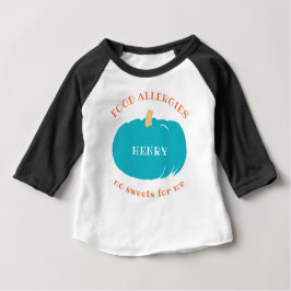 Camiseta De Bebé Niños personalizados calabaza verde azulada de