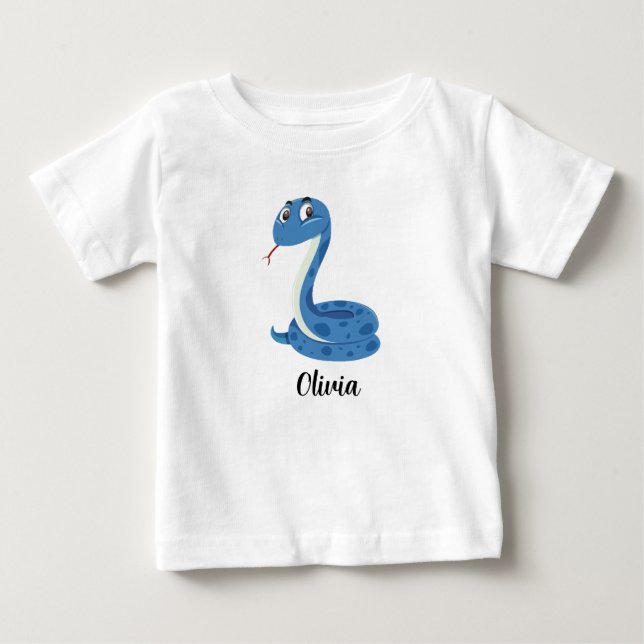 Camiseta De Bebé Niños personalizados Chicas de serpientes bebé cam (Anverso)