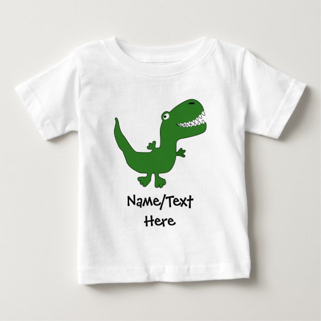 Camiseta De Bebé Niños Personalizados de dinosaurios T-Rex Tyrannos (Anverso)