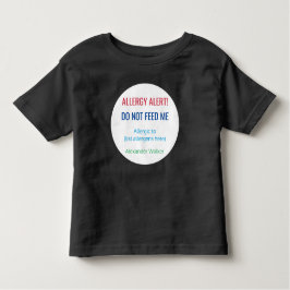 Camiseta De Bebé Niños Personalizados No Me Alimenten Alerta Alérgi