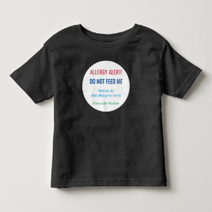 Camiseta De Bebé Niños Personalizados No Me Alimenten Alerta Alérgi