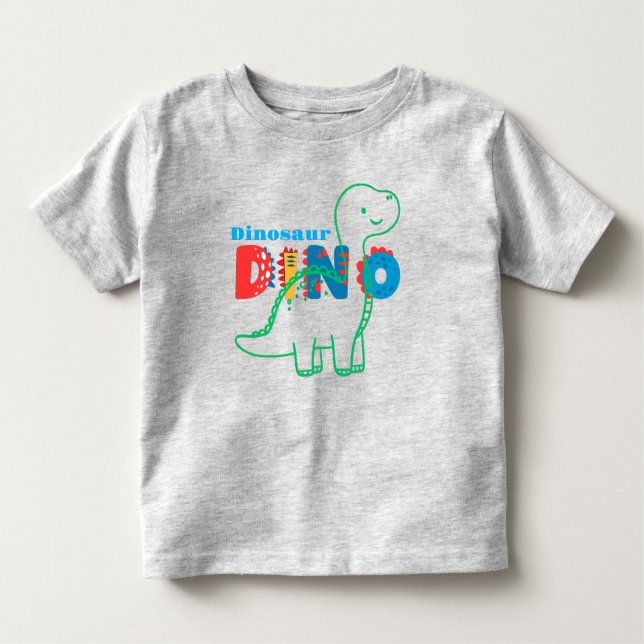 Camiseta De Bebé Niños Personalizares de dinosaurios (Anverso)