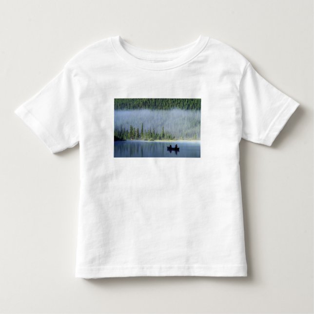 Camiseta De Bebé Niños pescando en el lago Waterfowl, Banff Nationa (Anverso)