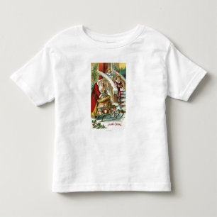 Camiseta De Bebé Niños que corren para saludar a Santa