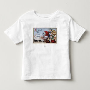 Camiseta De Bebé Niños que fingen estar en un tren