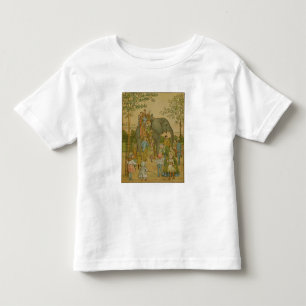 Camiseta De Bebé Niños que montan en el elefante (litho)