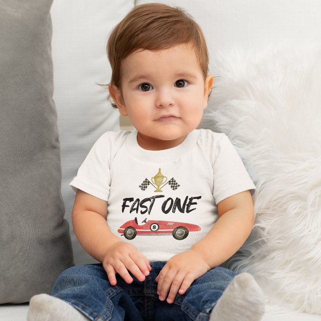 Camiseta De Bebé Niños Race Car 1er cumpleaños (Subido por el creador)