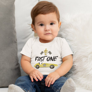 Camiseta De Bebé Niños Race Car 1er cumpleaños