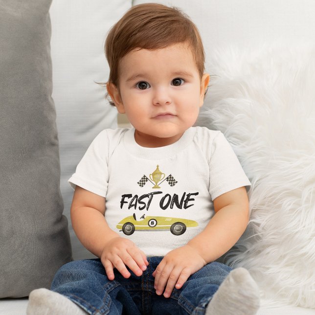 Camiseta De Bebé Niños Race Car 1er cumpleaños (Subido por el creador)