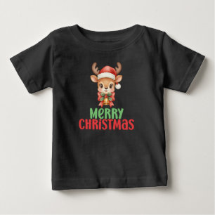 Camiseta De Bebé Niños Reno Feliz Navidad