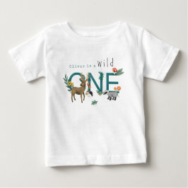 Camiseta De Bebé Niños salvajes un bosque primer cumpleaños