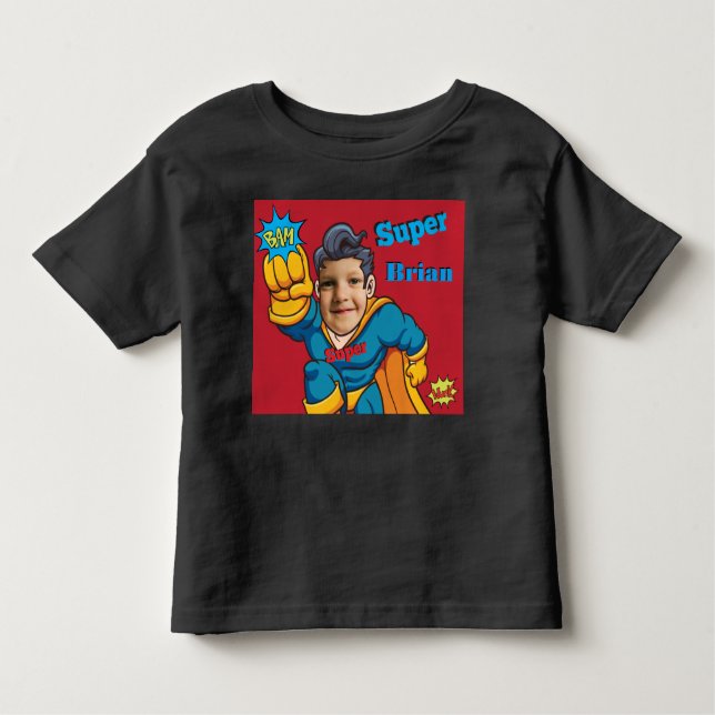 Camiseta De Bebé Niños súper especiales 🌟 gran superhéroe (Anverso)