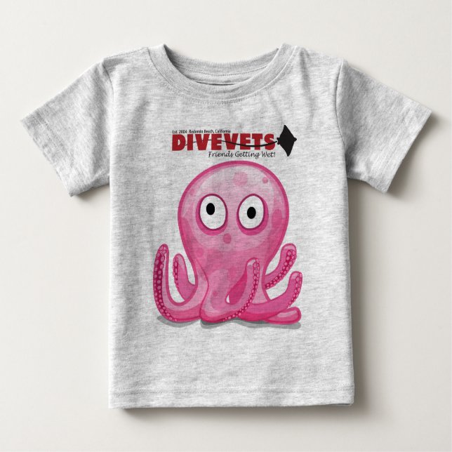 Camiseta De Bebé Niños-T de DiveVets "Octo" (Anverso)