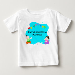 Camiseta De Bebé Niños tailandeses en el Festival del Agua del Dí