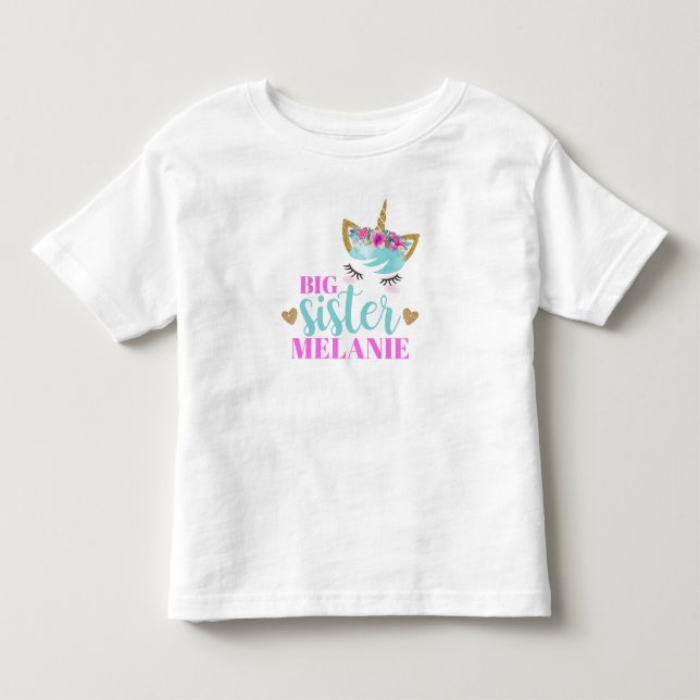 Camiseta De Bebé Niños y niñas grandes de unicornio (Anverso)