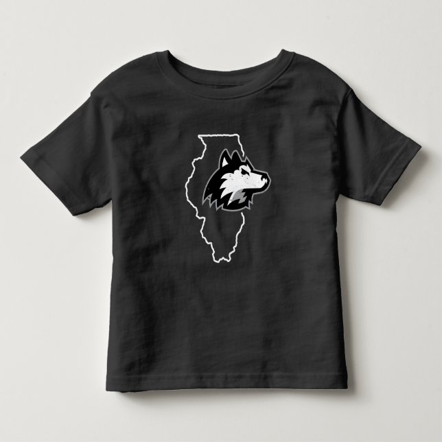 Camiseta De Bebé NIU Huskies Estado Love (Anverso)