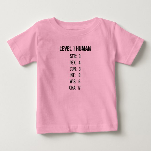 Camiseta De Bebé Nivel 1 Humano (Anverso)