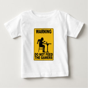 Camiseta De Bebé No alimente los videojugadores