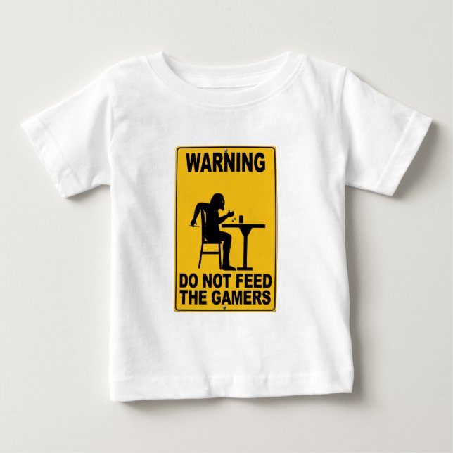 Camiseta De Bebé No alimente los videojugadores (Anverso)
