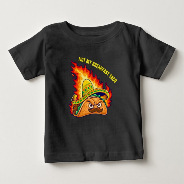 Camiseta De Bebé No es mi taco de desayuno (Anverso)