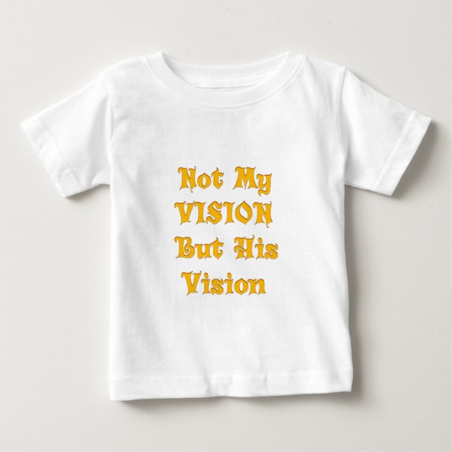 Camiseta De Bebé No es mi visión, sino su arte visual (Anverso)