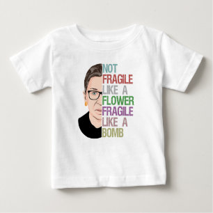 Camiseta De Bebé No frágil como flor frágil como bomba