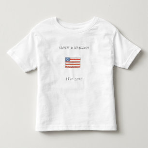 Camiseta De Bebé No hay lugar como la bandera del hogar el   De los