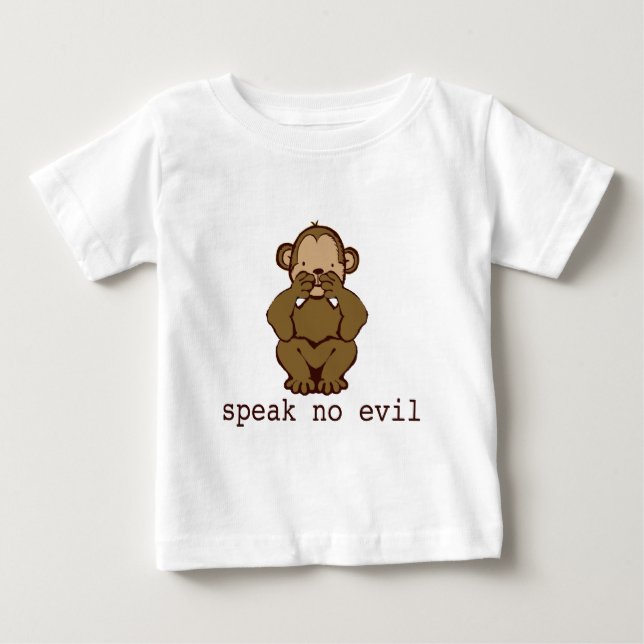 Camiseta De Bebé No hay monos malvados (Anverso)
