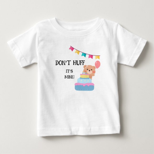 Camiseta De Bebé "No huff, es mío". (Anverso)