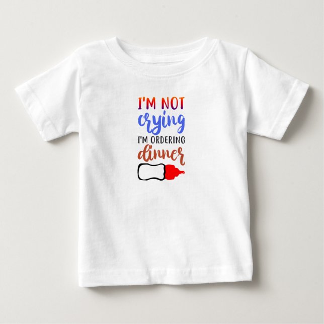 Camiseta De Bebé No lloro, agrego al carrito (Anverso)