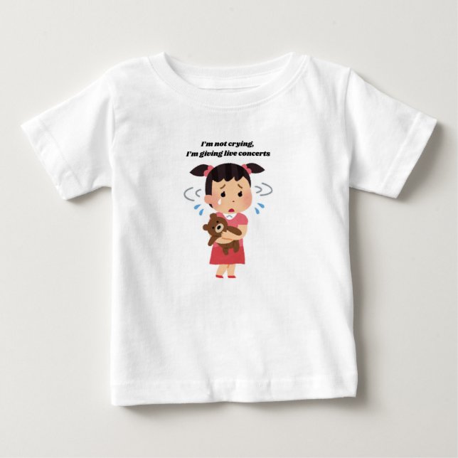 Camiseta De Bebé 🎵 no lloro, doy conciertos en vivo (Anverso)
