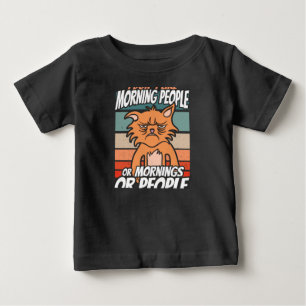 Camiseta De Bebé No me gusta la gente de la mañana, de la mañana o
