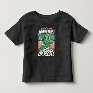 Camiseta De Bebé No me gustan las personas de la mañana ni las maña