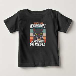 Camiseta De Bebé No me gustan las personas madrugadoras ni las maña