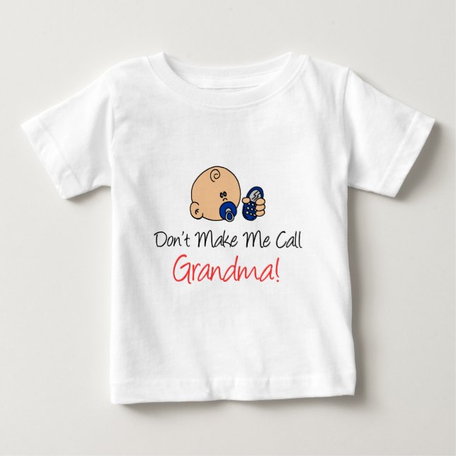 Camiseta De Bebé No me hagas llamar a la abuela (Anverso)