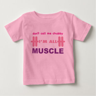 Camiseta De Bebé no me llame rechoncho me son todo el músculo