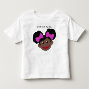 Camiseta De Bebé No me toques el pelo   Afro Puffs Chica Cute