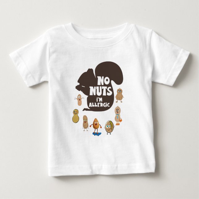 Camiseta De Bebé No Nueces Soy Alergia Alérgica del Cacahuete Alérg (Anverso)