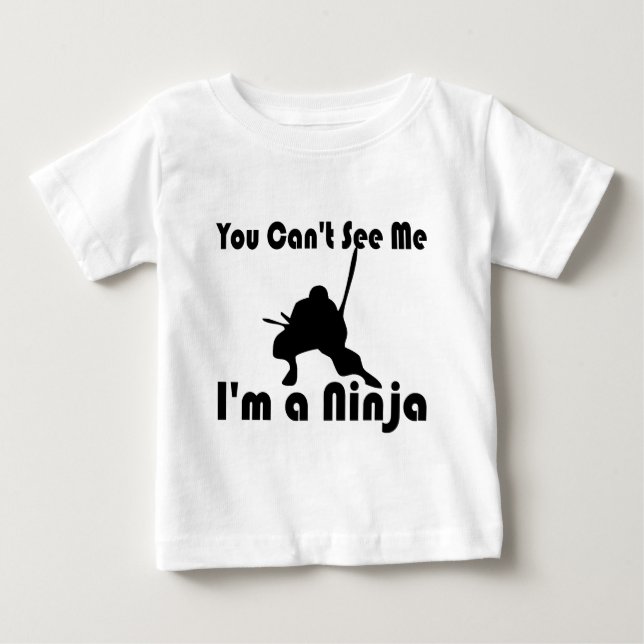 Camiseta De Bebé No puedes verme (Anverso)