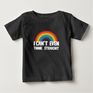 Camiseta De Bebé No Puedo Ni Pensar Recto Divertido Orgullo Gay