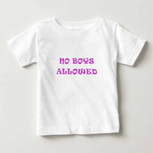 Camiseta De Bebé No se permiten niños (Anverso)