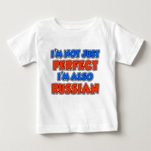 Camiseta De Bebé No sólo un ruso perfecto (Anverso)