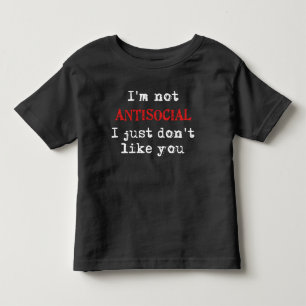Camiseta De Bebé No soy antisocial
