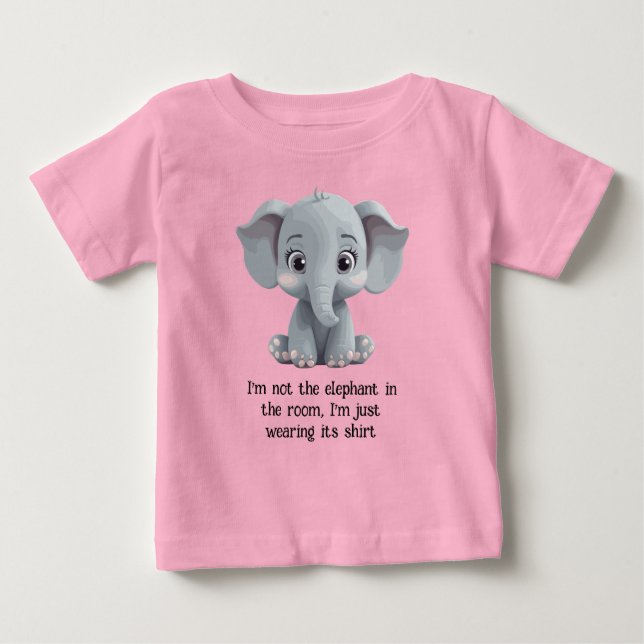 Camiseta De Bebé No soy el elefante en la habitación (Anverso)