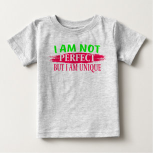 Camiseta De Bebé No soy perfecto, pero soy único