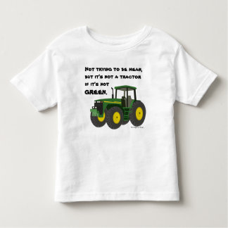 Camiseta De Bebé No un tractor si no es verde