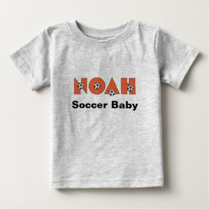 Camiseta De Bebé Noah en Naranja de fútbol